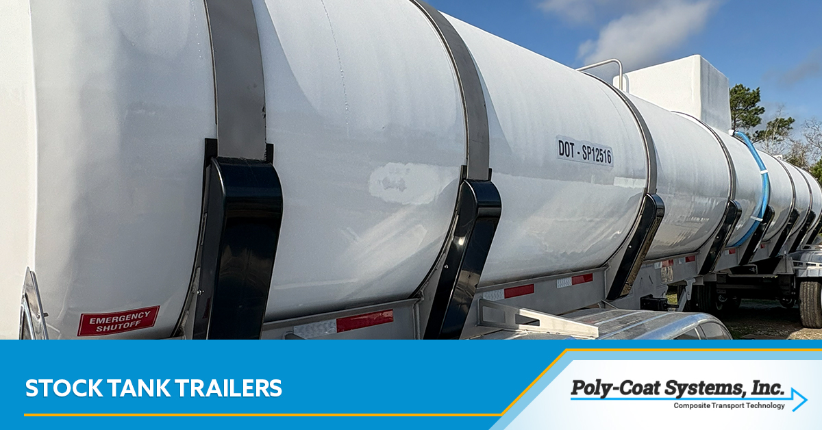 FRP stock trailers for corrosive transport.