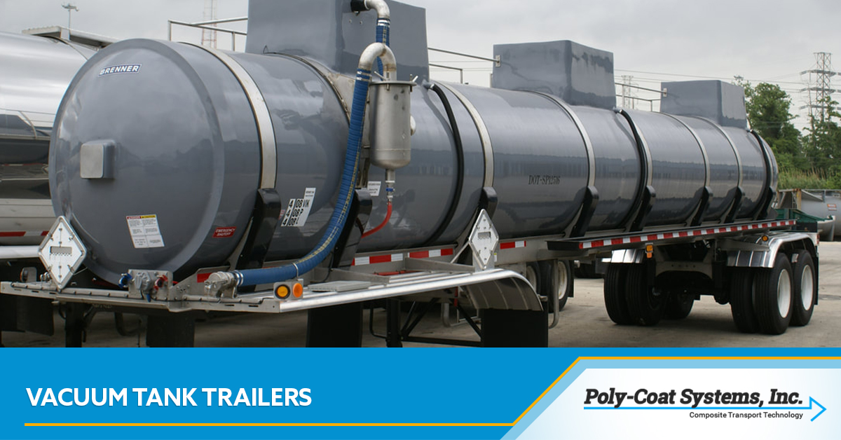 FRP vacuum tank trailers with American-made composite tanks.